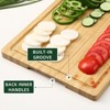 Acacia Wood Noodle Board - Stove Top Cover with Handles, Electric & Gas Stove Compatible, Counter & RV Use, Decorative Tray - 4 of 4
