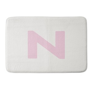 Deny Designs April Lane Art Block Monogram Memory Foam Bath Mat - 1 of 4