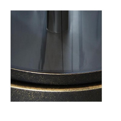 Wilmburgh 26" Clear Glass and Bronze Table Lamp Set with USB-C