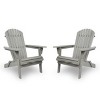 Folding Adirondack Chair Set Of 2,Wooden Outdoor Adirondack Chair With Armrests,All-Weather Adirondack Chair For Patio,Garden-Cuddlewood - 3 of 4