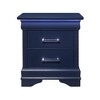 Vynxaria Transitional 2-Drawer Nightstand - Blue, LED Lighting, Spacious Drawers, Metal Hardware, Bedroom Bedside Furniture - 3 of 4