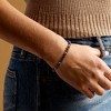 Pure Collection by Ross-Simons 5mm Onyx Bead Stretch Bracelet With 14kt Yellow Gold - 2 of 3