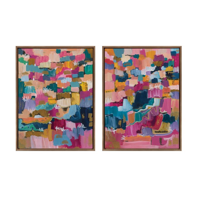 Kate &#38; Laurel All Things Decor (Set of 2) 28&#34;x38&#34; Sylvie Applause Framed Wall Arts by Leah Nadeau Gold, 1 of 7