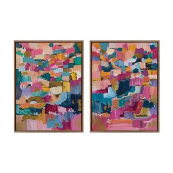 Kate & Laurel All Things Decor (Set of 2) 28"x38" Sylvie Applause Framed Wall Arts by Leah Nadeau Gold