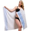 American Soft Linen 4 Piece Turkish Peshtemal Beach Towel Set, Light Weight Peshtemal Beach Pool Towels - 3 of 4