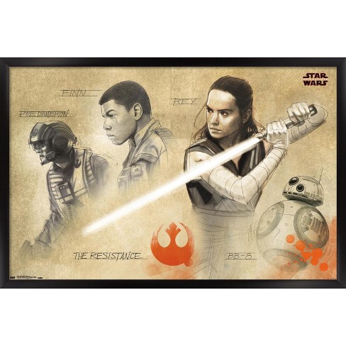 24X36 Star Wars - V One Sheet Framed Poster Trends International