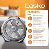 Lasko Wind Machine 3300 20 Inch 3 Speed Cooling Pivoting Head Floor Fan, Gray - image 2 of 4