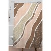 Marta Barragan Camarasa Abstract Dune Strokes Shower Curtain Brown - Deny Designs: Microfiber, Easy Care, Buttonhole Top - image 2 of 3