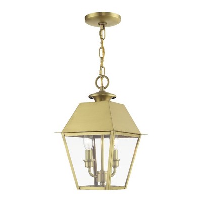 Livex Lighting Wentworth 2 - Light Pendant in  Natural Brass