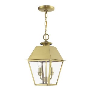 Livex Lighting Wentworth 2 - Light Pendant in  Natural Brass - 1 of 1