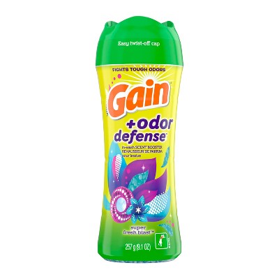 Gain + Odor Defense In-Wash Scent Booster, Super Fresh Blast Scent, 9.1 oz, HE Compatible