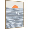 Amanti Art Three White Sails by Little Dean Framed Canvas Wall Art - 2 of 4