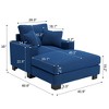 GDFStudio Eureka 41"W Adjustable Backrest Chaise Lounge with USB Port and Removable Fabric - 3 of 4