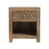 Galano Lavish 1 Drawer Nightstand in Dusty Gray Oak, Knotty Oak - 2 of 4
