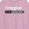 Women's - Instant Message - Ai Imagine Prompt Please Go Away Graphic Racerback Tank - 2 of 4