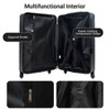 NAYSAYE Bag and Luggage Set 9 Piece Hardshell Carry On Luggage Set with TSA Lock and Storage Bags for Travel, Black, 21.08"*12.42"*31.51" - 2 of 4