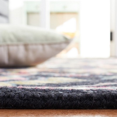 Aspen Black and Pink Handmade Wool Tufted Rug