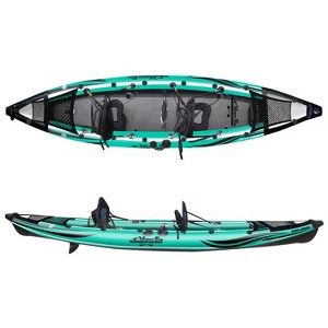 Waimea Bay Explorer 12.8' 2-Seater Rigid Inflatable Kayak - Durable Fishing Kayak With 900lb Capacity, PVC Double Drop Stitch, Fits In Backpack - 1 of 4