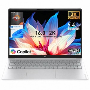 HP OmniBook 3 16-inch 2K IPS Touchscreen Laptop, AMD Ryzen 5, 8GB