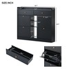 RISOKEYS Free Standing Shoe Rack with 4 Flip Drawers,Multifunctional 2-Tier Shoe Storage Organizer with Drawers,for Entrance Hallway - 3 of 4