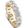 Pompeii3 6 Ct TW Oval Cut Moissanite Eternity Ring 14k Yellow Gold Womens Wedding Band - 3 of 4