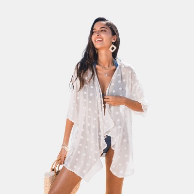 Women's Chic Polka Dot Beach Cover Up - Cupshe