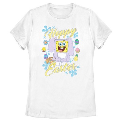 Women's SpongeBob SquarePants Colorful Hoppy Easter T-Shirt