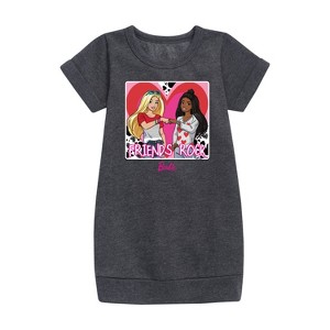 - Barbie - Friends Rock Graphic Short Sleeve Fleece Dress - 1 of 3