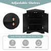 Small Floor Corner Cabinet with Doors and Adjustable Shelves, Freestanding Narrow Cabinet Organizer for Bathroom, Kitchen, Living Room - 4 of 4