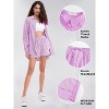 EXLURA Women's Summer 2 Piece Sets Long Sleeve Button Down Shirts Matching Short Sets Oversized Spring Vacation Outfits - 2 of 4