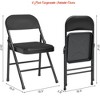 Office 2 Pack/4 Pack Outdoor Folding Chairs, Portable Stackable Foldable Chairs w/ Padded Cushion & Back, Commercial Seat w/ Metal Frame - 3 of 4