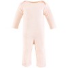 Hudson Baby Infant Girl Thermal Coveralls 2pk, Soft Pink Sage Rose - 4 of 4