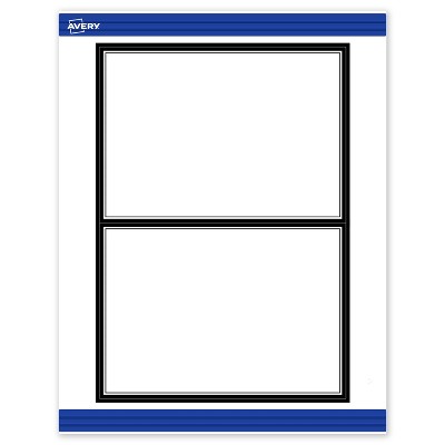 Avery 5" x 7" Cards, Double Black Border, 20 ct