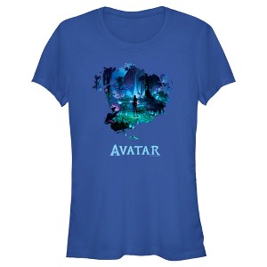 Juniors Womens Avatar Neytiri Pandora Night Scene T-Shirt - 1 of 4