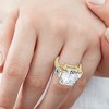 Pompeii3 Certified 12Ct Emerald Cut Diamond Engagement Ring 14k Gold/Platinum Lab Created - 3 of 4