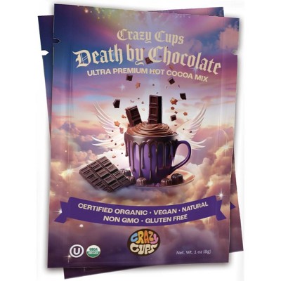 Crazy Cups Organic Death By Chocolate Hot Chocolate Mix Packets