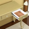 Luxury Makeup Vanity Desk with Oval Mirror, 3-Drawer Dressing Table for Jewelry Storage, Elegant Console Table for Bedroom, Stylish Home Decor - 3 of 4