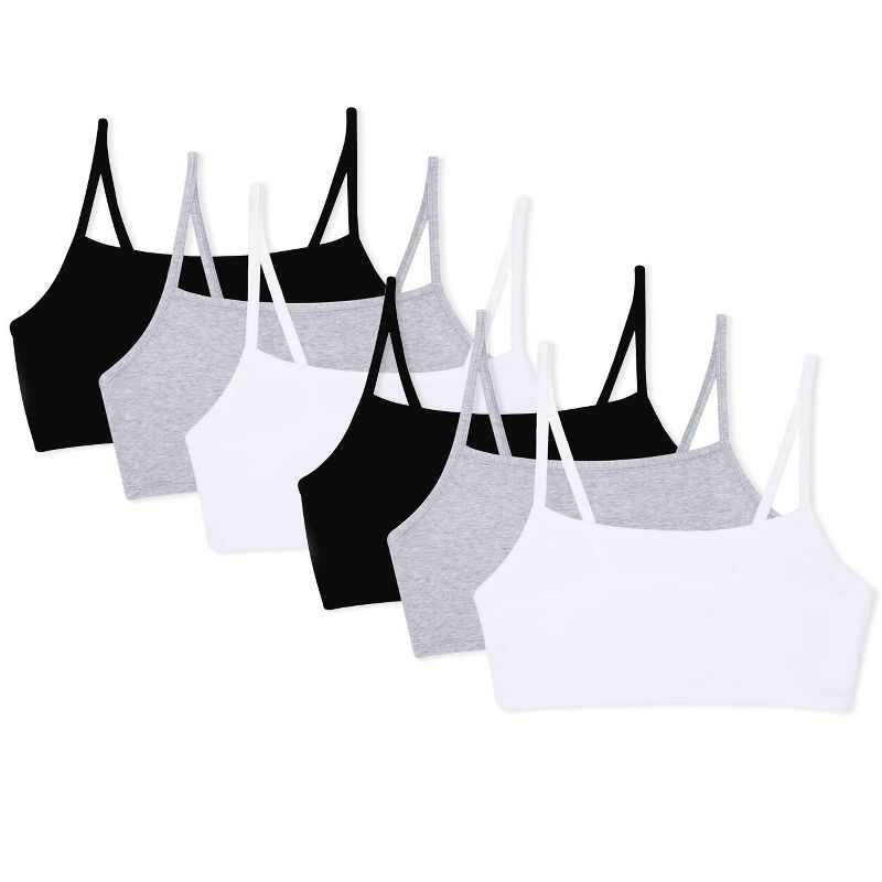 Fruit of the Loom Women's Spaghetti Strap Cotton Sports Bra 6-Pack, 6 of 11