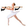 Gymax Wall Mounted Ballet Barre System Solid Beech Wood Dance Bar w/ Fixed Height & Mounting Hardware Traditional Single Dance Bar Natural - 2 of 4