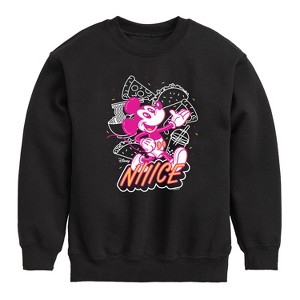 Boys' - Disney - Nice Mickey Graphic Long Sleeve Fleece Sweatshirt - 1 of 4