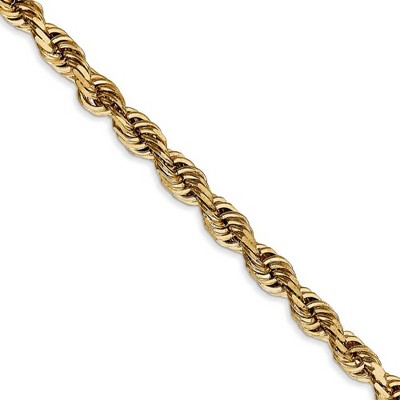 Black Bow Jewelry 4.5mm, 14k Yellow Gold, D/C Quadruple Rope Chain Necklace
