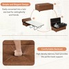 LOVMOR Twin Size Folding Ottoman Sleeper Bed with Mattress Convertible Guest Bed - 4 of 4