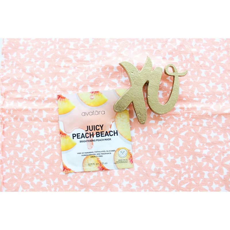 Avatara Peach Beach Brightening Mask - 0.71 fl oz, 4 of 12