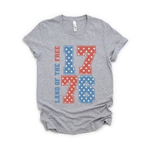 Simply Sage Market Women's Land Of The Free Retro Stars Short Sleeve Graphic Tee - 1 of 4