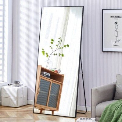 Sturdy Wood Full-Length Mirror: Dressing, Bedroom, Porch, Decor, Retail - Floor/Wall Mount