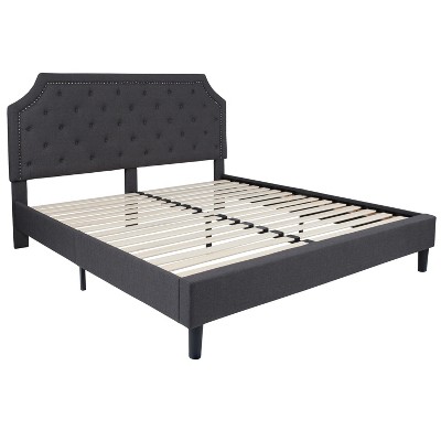 Merrick Lane King Size Platform Bed With Slatted Support Contemporary ...