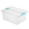 Sterilite Deep Plastic Stackable Storage Container Bin Box Tote with Clear Latching Lid Organizing Solution for Home & Classroom, Clear (4 Pack) - image 3 of 4