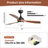 Sofucor Ceiling Fans with Lights and Remote Dimmable LED Quite Reversible DC Motor Modern Indoor Outdoor Ceiling Fan with light for Farmhouse Bedroom - 3 of 4