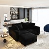 102.4'' Plush Corduroy L-Shaped Sectional Sofas with Movable Ottoman, Deep Seat and Convertible Lounge Chair - 2 of 4
