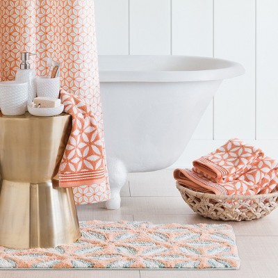 coral bathroom rugs